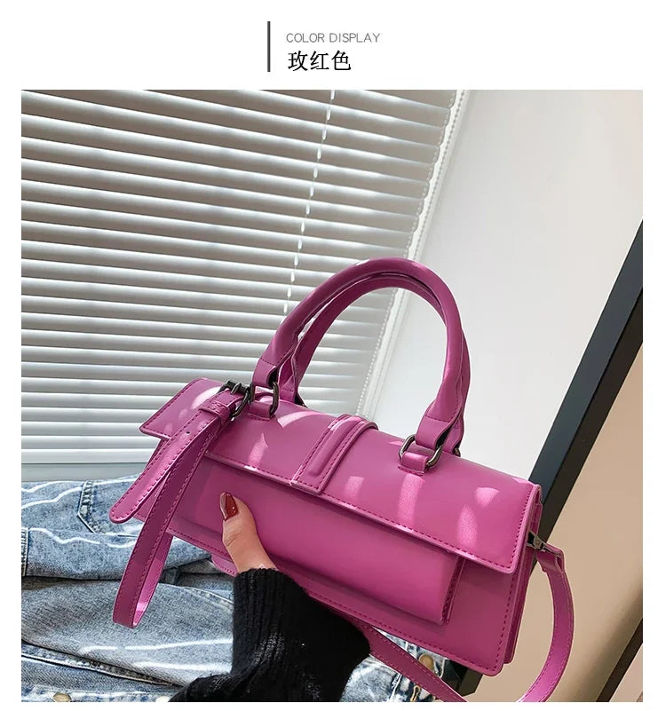PU Leather Solid Women's Crossbody Bags Ladies Bags on Sale 2024 High Quality Fashion Zipper Locomotive Style Bolsas Femininas