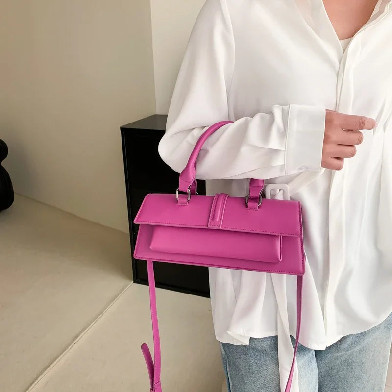 PU Leather Solid Women's Crossbody Bags Ladies Bags on Sale 2024 High Quality Fashion Zipper Locomotive Style Bolsas Femininas