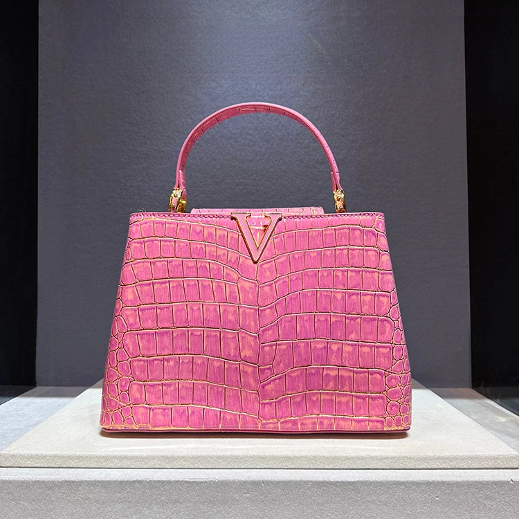Luxury Designer Brand bolsa feminina 2023 New High-quality сумка Leather Crocodile Print Shoulder Handbags for Women 가방 Hot Sell