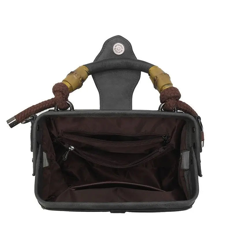 The New Ethnic Style Embossed Cowhide Boston Bag Fashion Handbag Women Trendy Crossbody Bags Mothers High-end Women Package