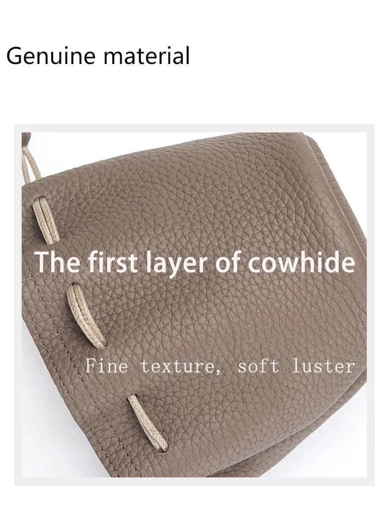 Genuine Leather Women Wallet Cowhide Coin Purse For Ladies Wallets Money Pocket Clutch Small Earphone Crossbody Bag Bolsa