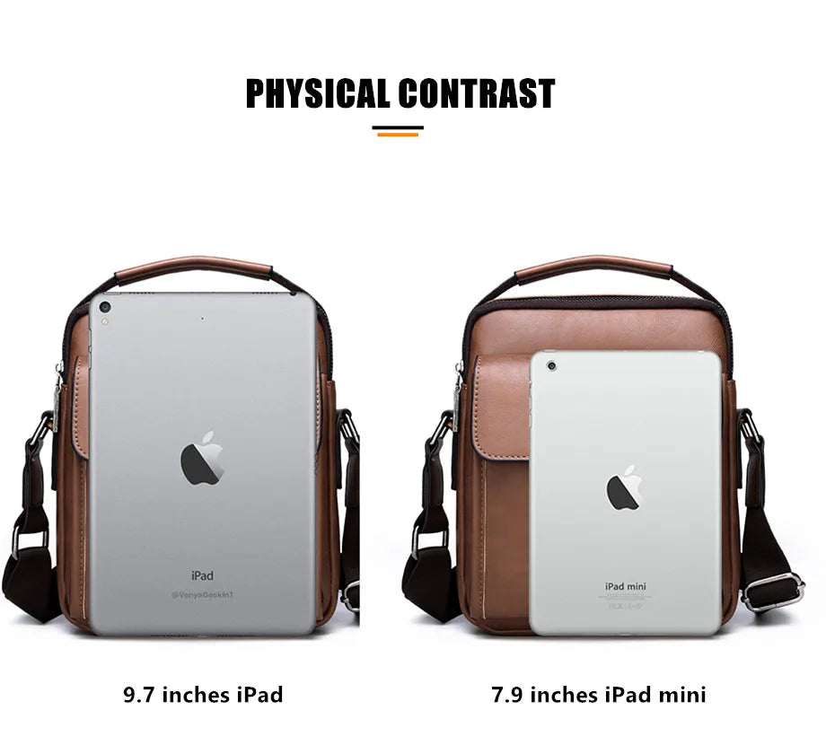 JEEP BULUO Men's bag pu leather Business High quality Waterproof crossbody handbag black brown messnger shoulder bags hot sale