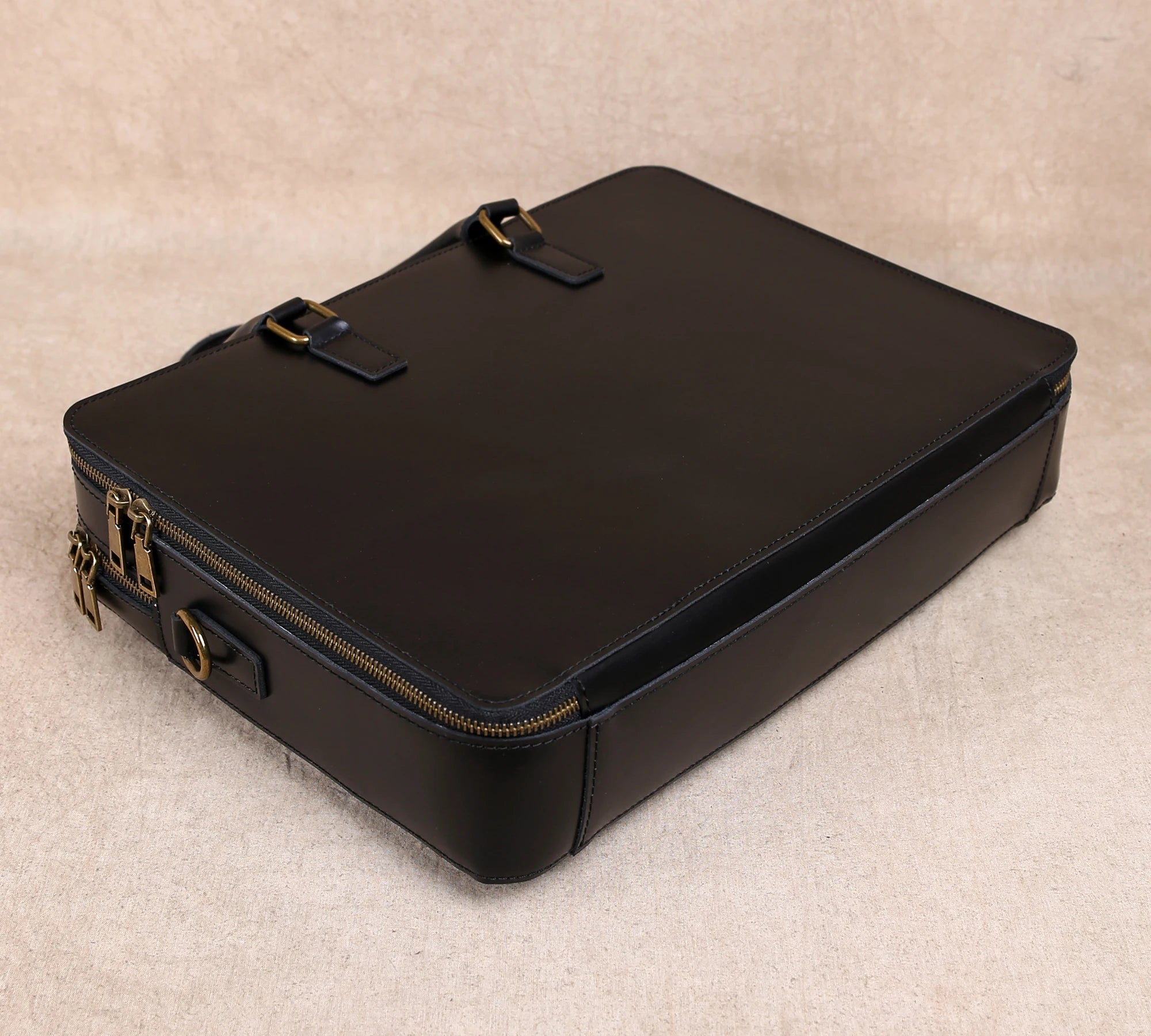 Original Business Casual Genuine Leather Briefcase, Hand-Held Bag, Top Layer Cowhide Computer Bag, Single-Shoulder Bag