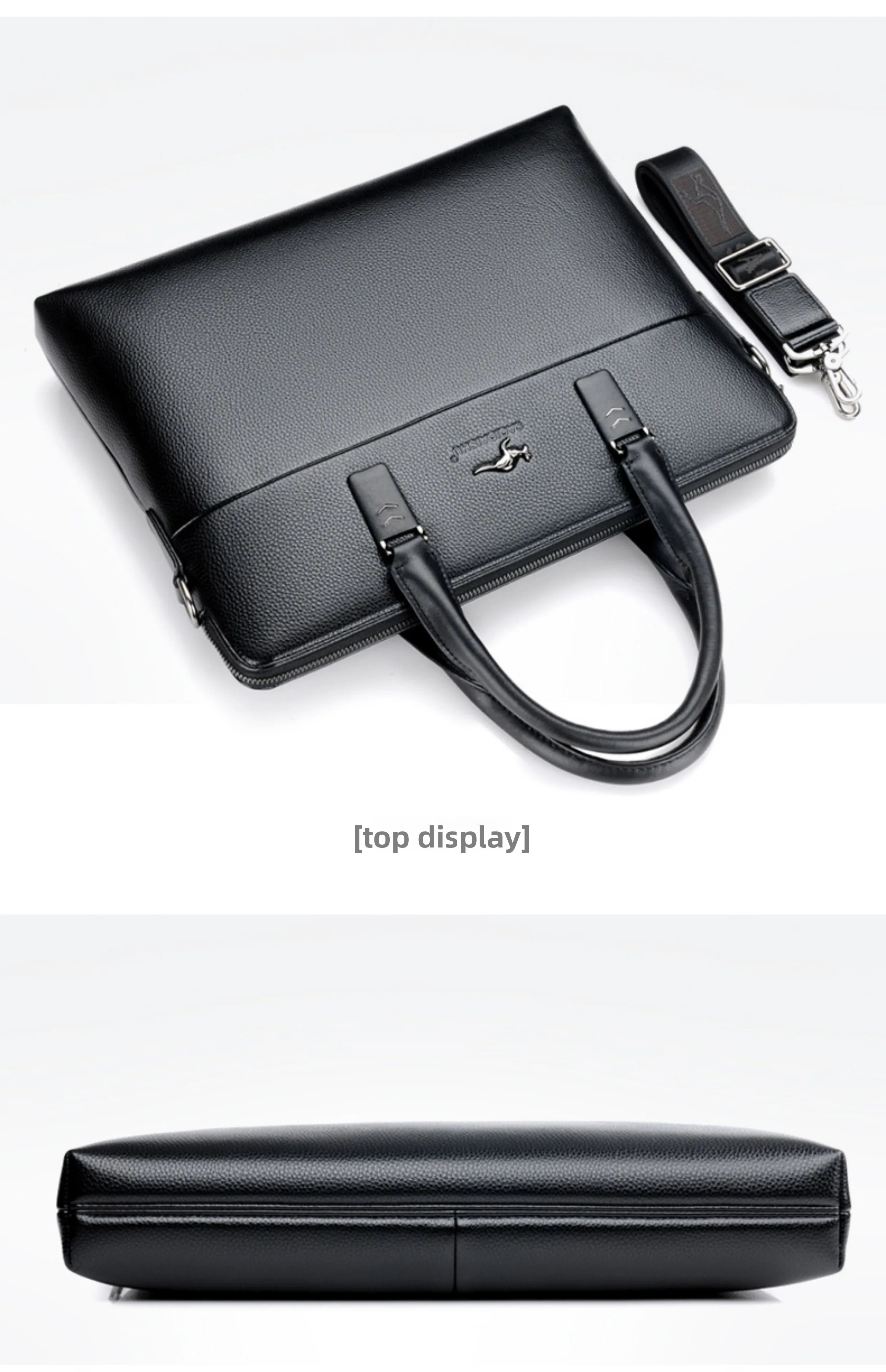 Briefcase men's genuine leather business men's bag handbag single shoulder large capacity casual cowhide crossbody computer bag