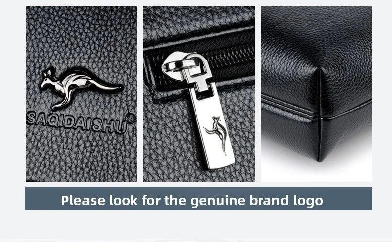 Briefcase men's genuine leather business men's bag handbag single shoulder large capacity casual cowhide crossbody computer bag