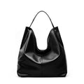 BURMINSA Large Genuine Leather Hobo Shoulder Bag For Women Slouchy Cowhide Work Tote Office Commuter Shopper Underarm Handbags