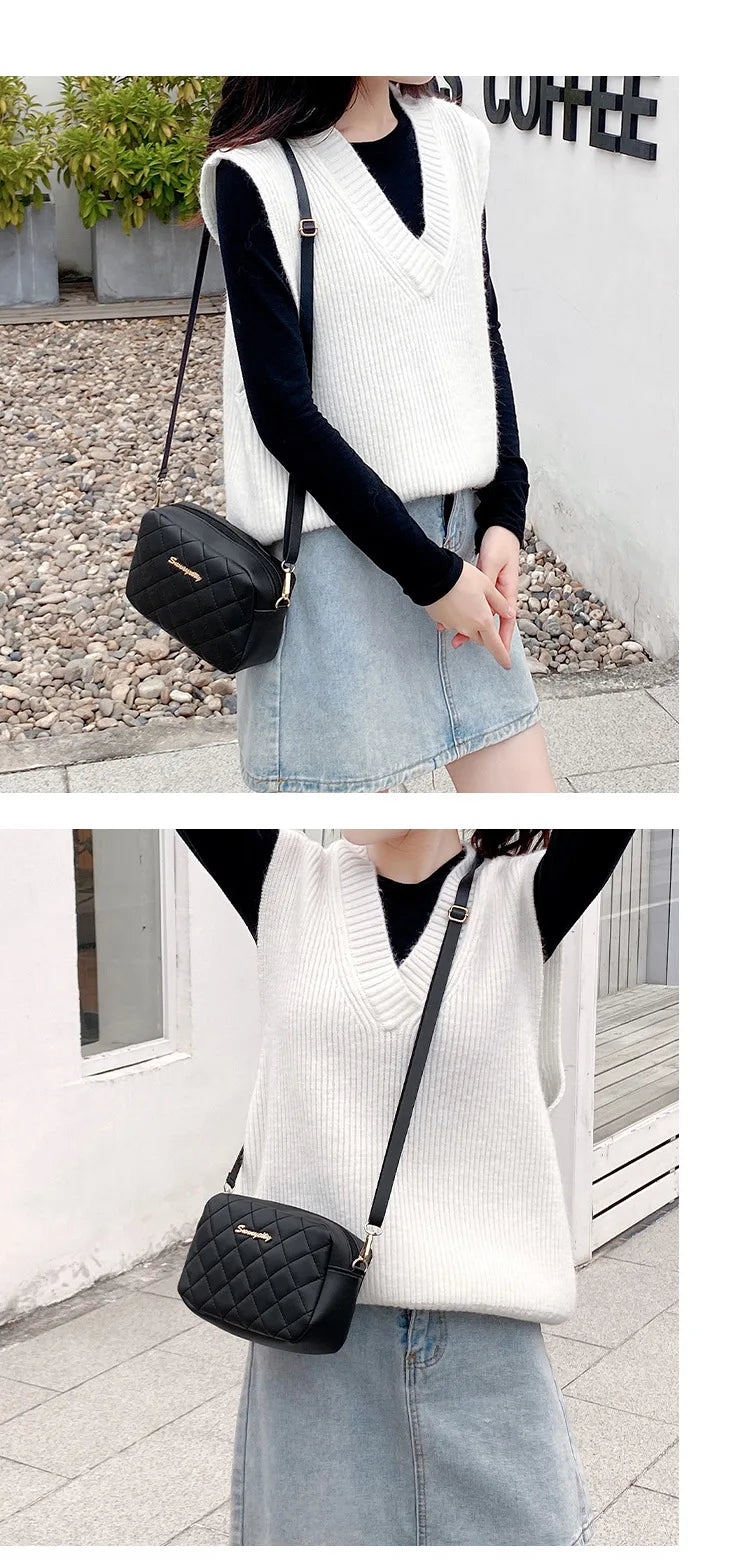 PU Leather Luxury Ladies Bag Embroidered Camera Shoulder Bag Tote Bags for Women Fashion Bolsas De Mujer