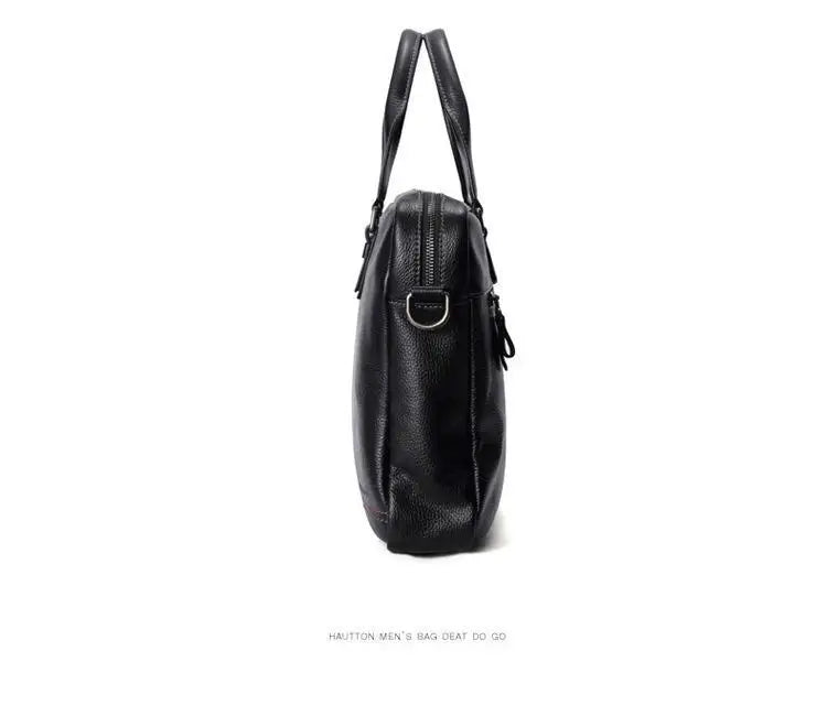 Briefcase Men's Shoulder Bag Real Cowhide Horizontal Business Handbag Casual Trendy Computer Men's Bag