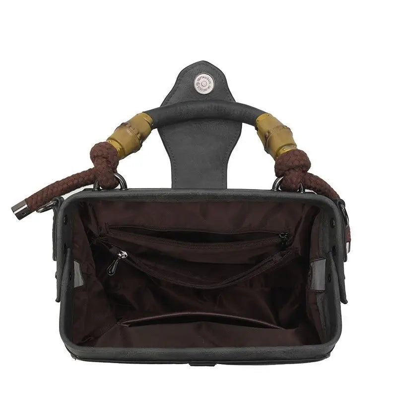 The New Ethnic Style Embossed Cowhide Boston Bag Fashion Handbag Women Trendy Crossbody Bags Mothers High-end Women Package