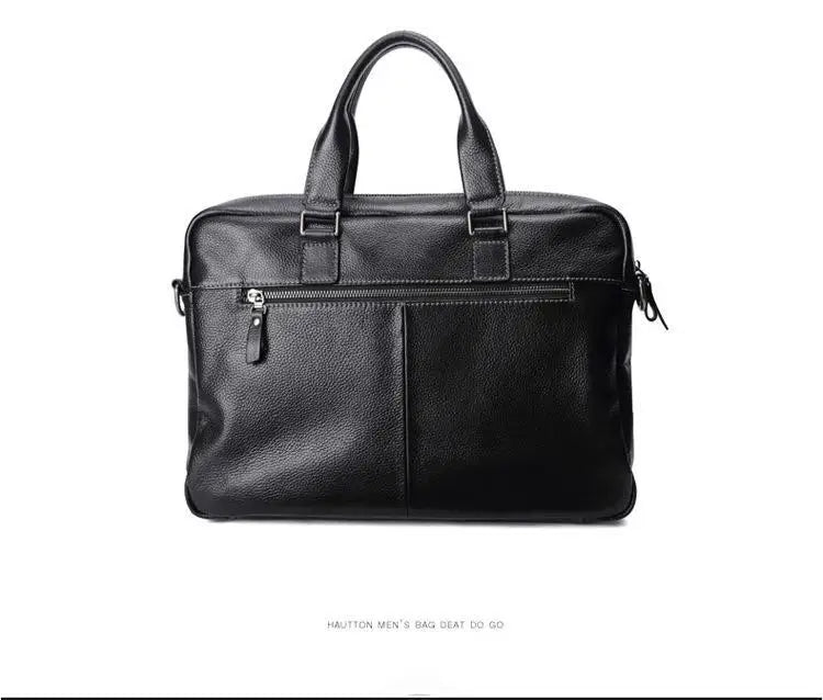 Briefcase Men's Shoulder Bag Real Cowhide Horizontal Business Handbag Casual Trendy Computer Men's Bag