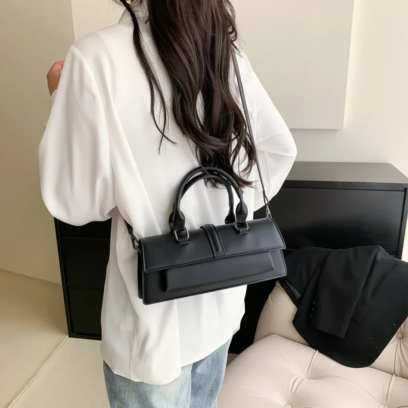 PU Leather Solid Women's Crossbody Bags Ladies Bags on Sale 2024 High Quality Fashion Zipper Locomotive Style Bolsas Femininas