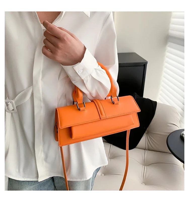 PU Leather Solid Women's Crossbody Bags Ladies Bags on Sale 2024 High Quality Fashion Zipper Locomotive Style Bolsas Femininas