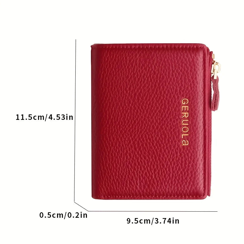 GERUOLA Wo's RFID Blocking Wallet - Slim Lightweight 2-in-1 Zippered Card Holder & Coin Purse, Foldable Compact Design with Mult