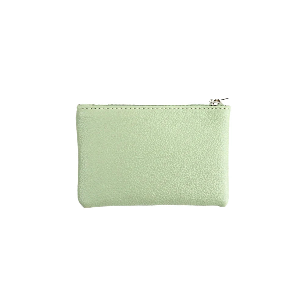 Customized Name PU Leather Wallet Suitable for Both Men and Women, Small Size, Ultra-Thin, with Zipper Closure, Money Bag