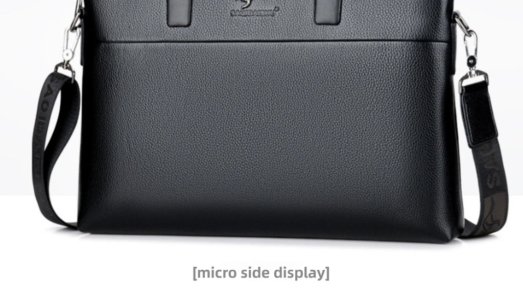 Briefcase men's genuine leather business men's bag handbag single shoulder large capacity casual cowhide crossbody computer bag
