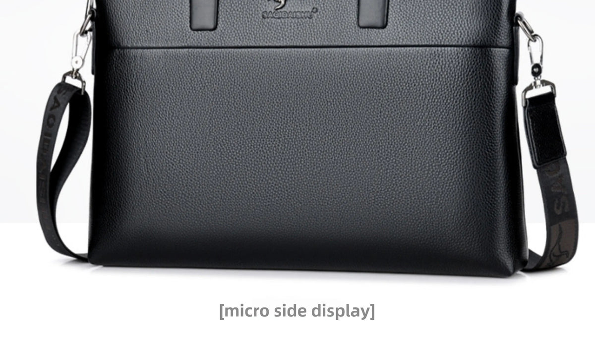 Briefcase men's genuine leather business men's bag handbag single shoulder large capacity casual cowhide crossbody computer bag