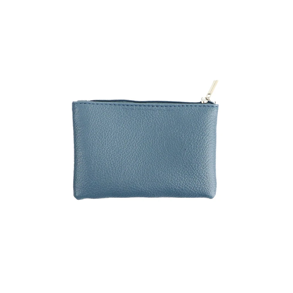 Customized Name PU Leather Wallet Suitable for Both Men and Women, Small Size, Ultra-Thin, with Zipper Closure, Money Bag