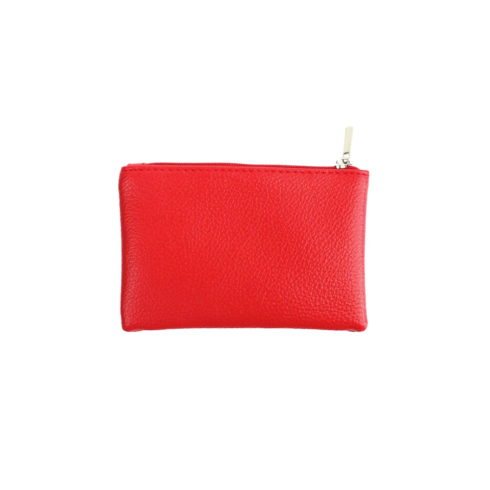 Customized Name PU Leather Wallet Suitable for Both Men and Women, Small Size, Ultra-Thin, with Zipper Closure, Money Bag