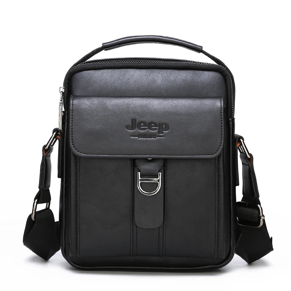 JEEP BULUO Men's bag pu leather Business High quality Waterproof crossbody handbag black brown messnger shoulder bags hot sale