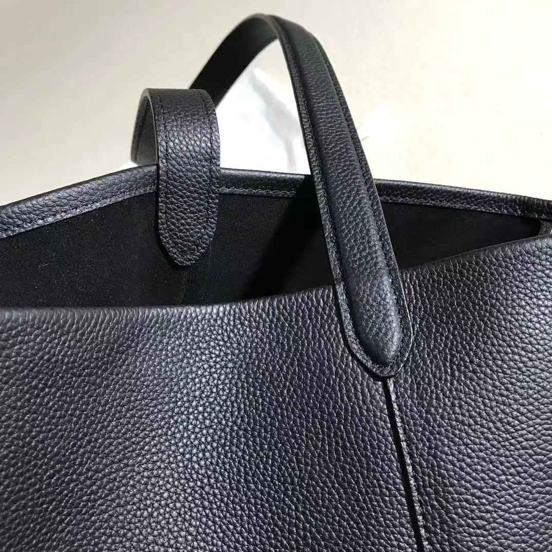 High Quality Bucket Bag Genuine Leather Shoulder Premium Large-capacity Cowhide Commuter Fashionable Relaxed Versatile NO LOGO