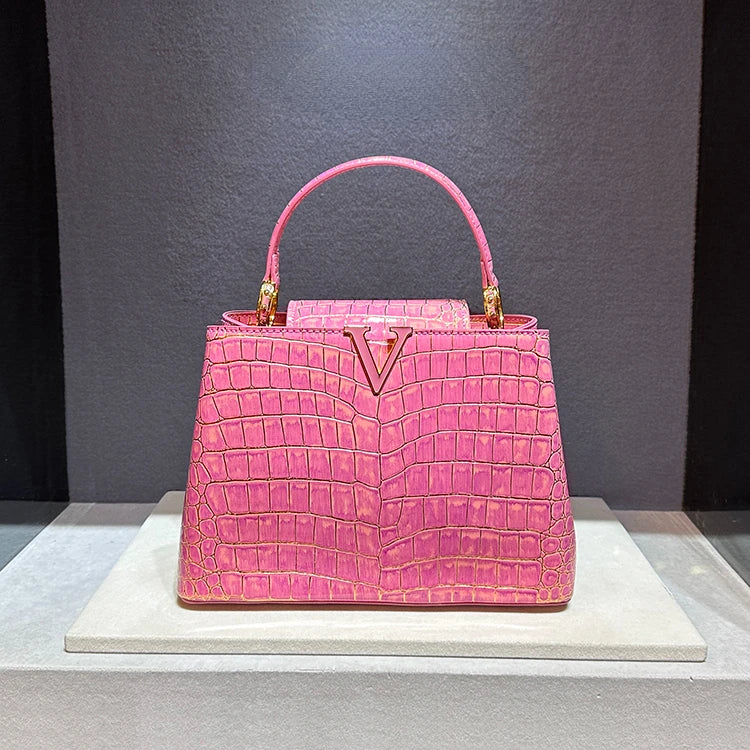 Luxury Designer Brand bolsa feminina 2023 New High-quality сумка Leather Crocodile Print Shoulder Handbags for Women 가방 Hot Sell