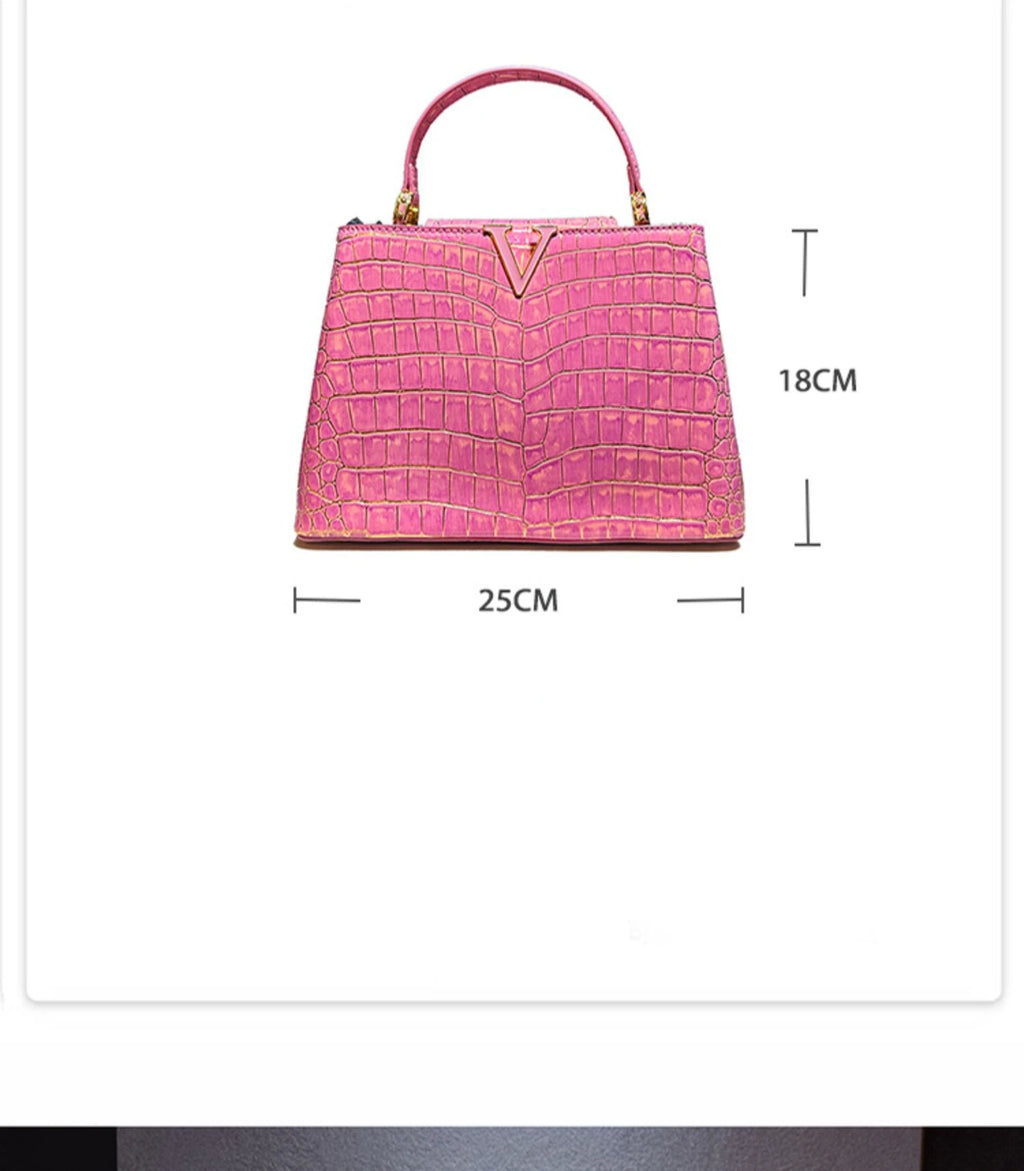 Luxury Designer Brand bolsa feminina 2023 New High-quality сумка Leather Crocodile Print Shoulder Handbags for Women 가방 Hot Sell