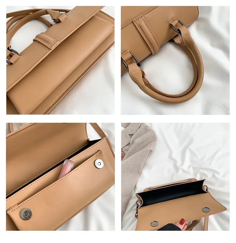 PU Leather Solid Women's Crossbody Bags Ladies Bags on Sale 2024 High Quality Fashion Zipper Locomotive Style Bolsas Femininas