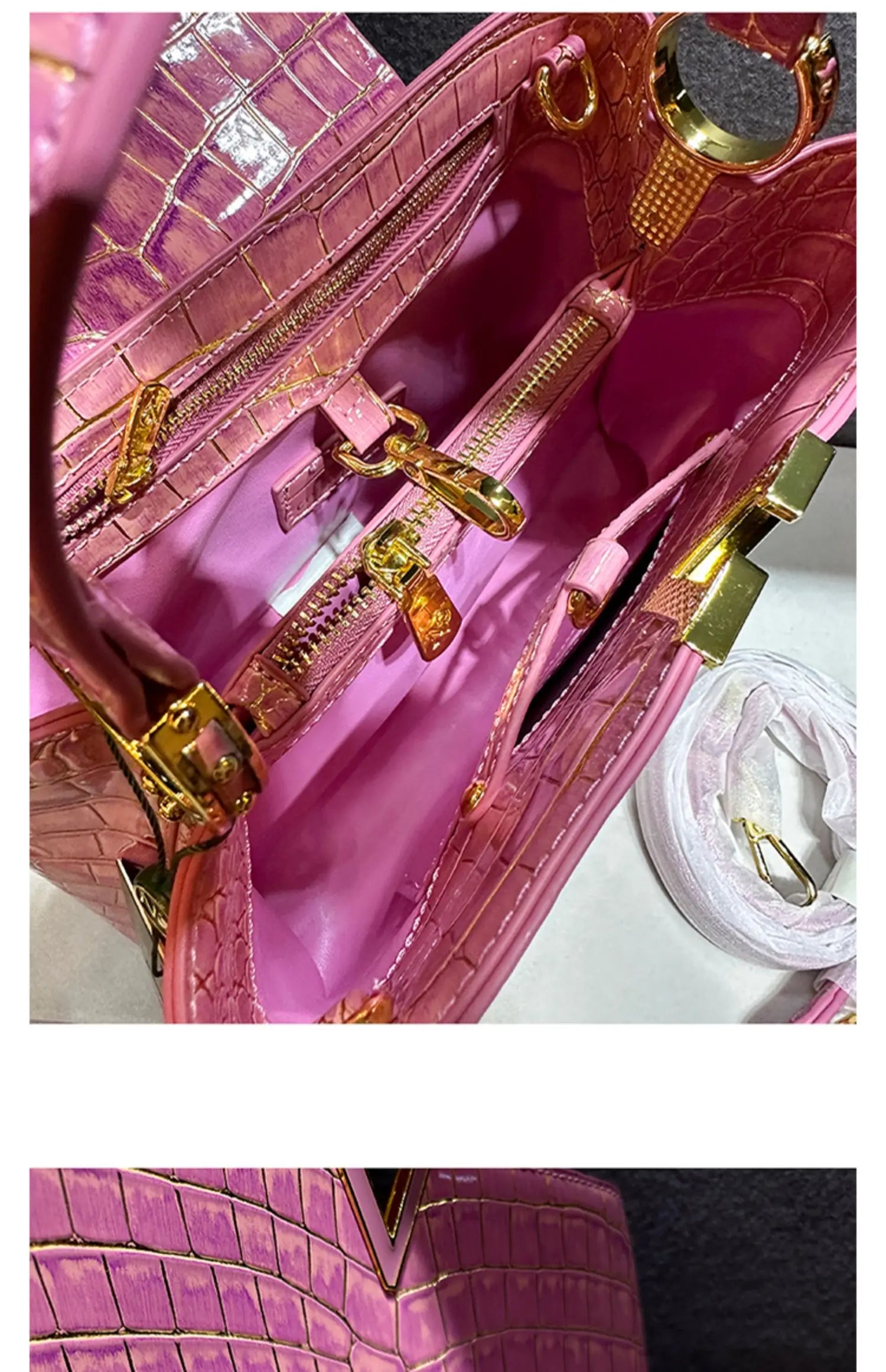 Luxury Designer Brand bolsa feminina 2023 New High-quality сумка Leather Crocodile Print Shoulder Handbags for Women 가방 Hot Sell