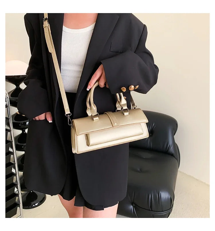 PU Leather Solid Women's Crossbody Bags Ladies Bags on Sale 2024 High Quality Fashion Zipper Locomotive Style Bolsas Femininas
