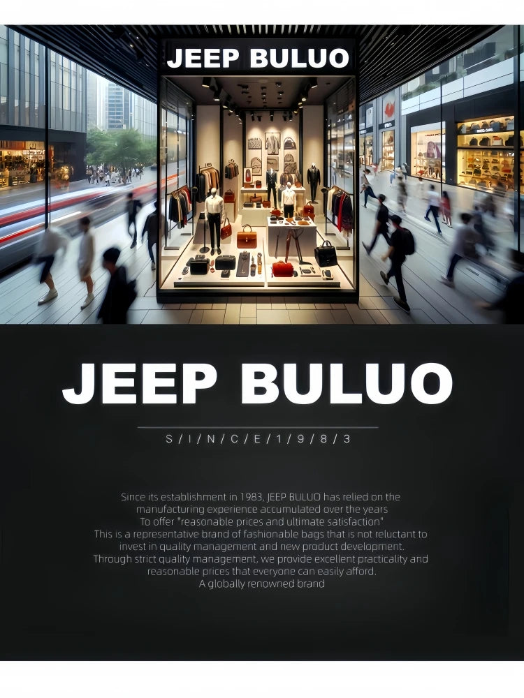 JEEP BULUO Men's bag pu leather Business High quality Waterproof crossbody handbag black brown messnger shoulder bags hot sale