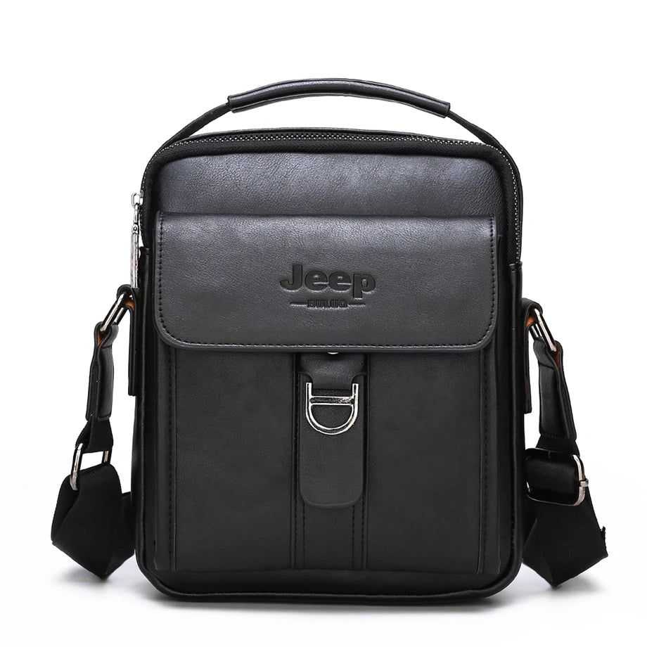 JEEP BULUO Men's bag pu leather Business High quality Waterproof crossbody handbag black brown messnger shoulder bags hot sale
