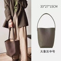 High Quality Bucket Bag Genuine Leather Shoulder Premium Large-capacity Cowhide Commuter Fashionable Relaxed Versatile NO LOGO