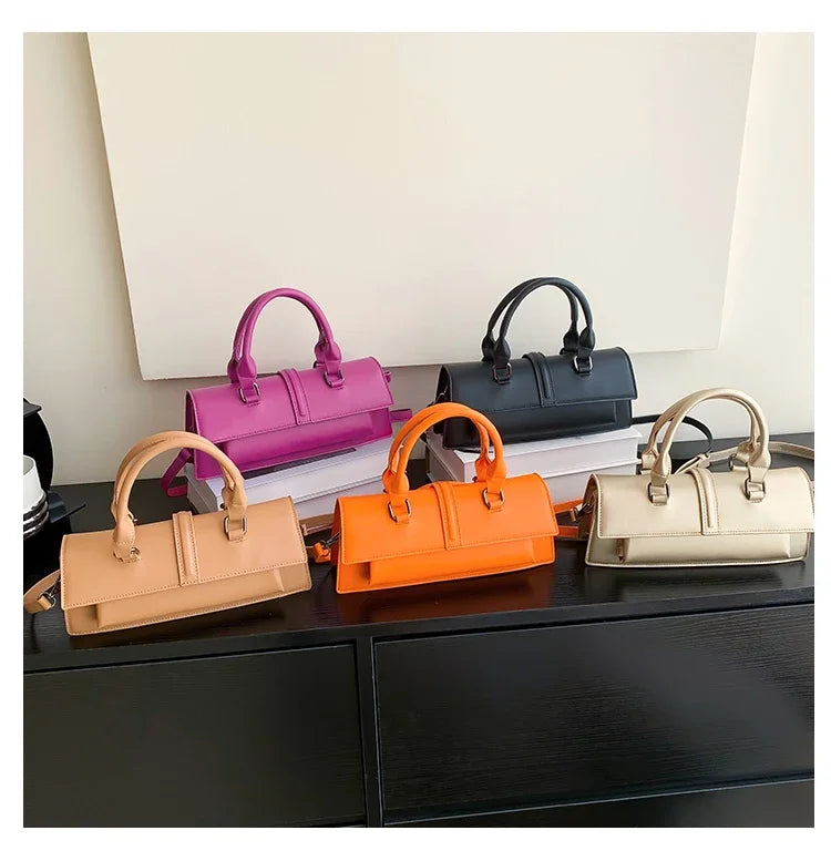 PU Leather Solid Women's Crossbody Bags Ladies Bags on Sale 2024 High Quality Fashion Zipper Locomotive Style Bolsas Femininas