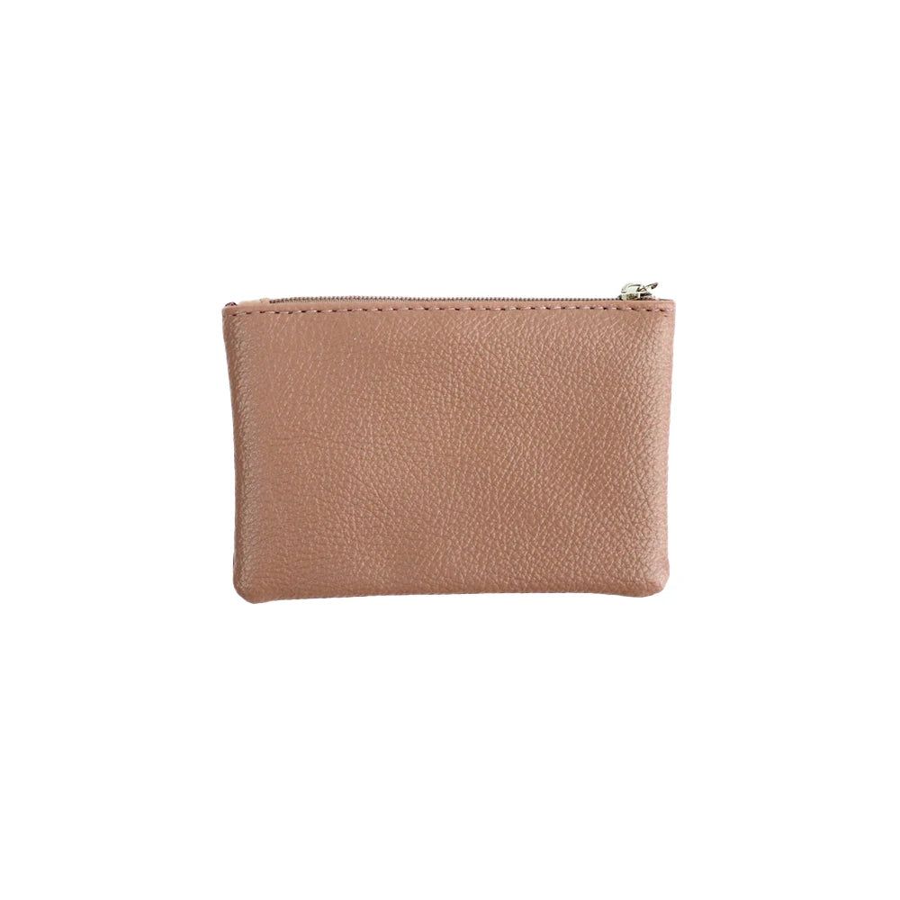 Customized Name PU Leather Wallet Suitable for Both Men and Women, Small Size, Ultra-Thin, with Zipper Closure, Money Bag