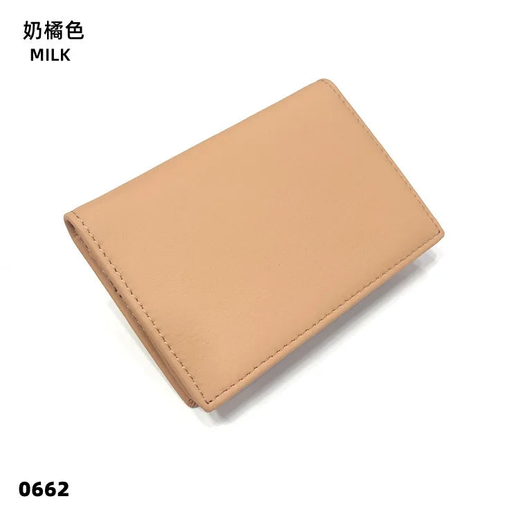 Cowhide Luxury Business Card Holder Engraving Fashion Simple Card Wallet Personalized Woman Man Card Bag Casual Coin Purse Gift
