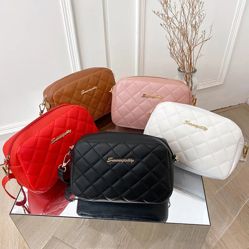 PU Leather Luxury Ladies Bag Embroidered Camera Shoulder Bag Tote Bags for Women Fashion Bolsas De Mujer