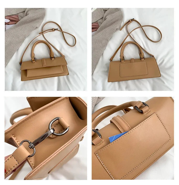 PU Leather Solid Women's Crossbody Bags Ladies Bags on Sale 2024 High Quality Fashion Zipper Locomotive Style Bolsas Femininas