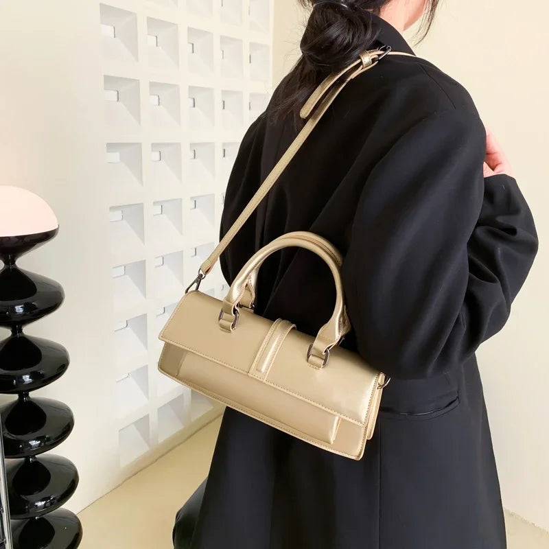 PU Leather Solid Women's Crossbody Bags Ladies Bags on Sale 2024 High Quality Fashion Zipper Locomotive Style Bolsas Femininas