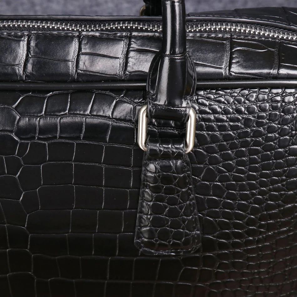 Genuine Leather Bag Men's briefcase High Quality Business handbag Real Cowhide Leather Crocodile pattern Tote Bag