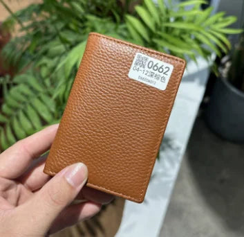 Cowhide Luxury Business Card Holder Engraving Fashion Simple Card Wallet Personalized Woman Man Card Bag Casual Coin Purse Gift