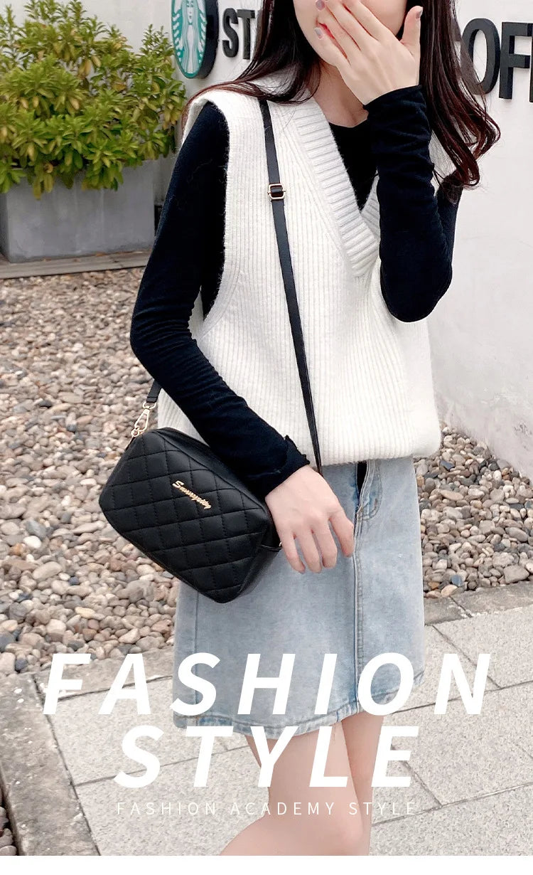 PU Leather Luxury Ladies Bag Embroidered Camera Shoulder Bag Tote Bags for Women Fashion Bolsas De Mujer