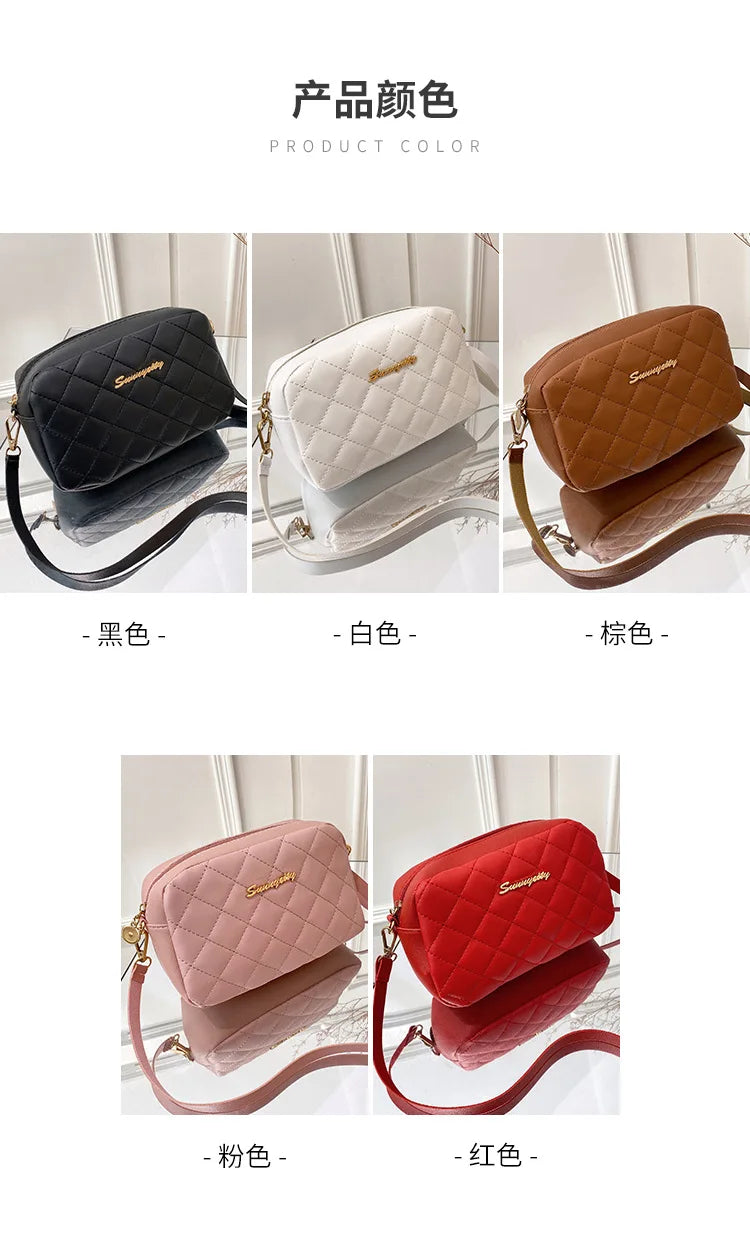 PU Leather Luxury Ladies Bag Embroidered Camera Shoulder Bag Tote Bags for Women Fashion Bolsas De Mujer