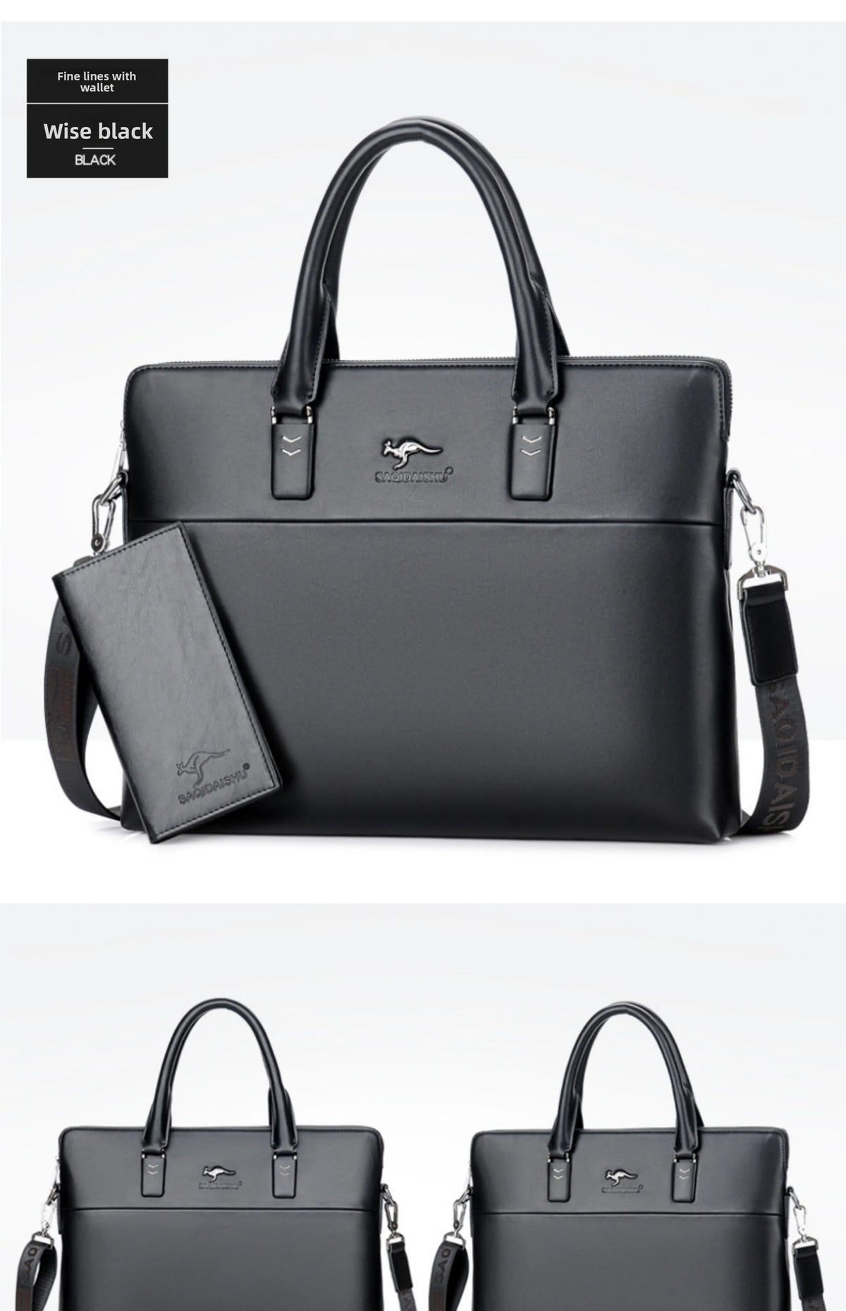Briefcase men's genuine leather business men's bag handbag single shoulder large capacity casual cowhide crossbody computer bag