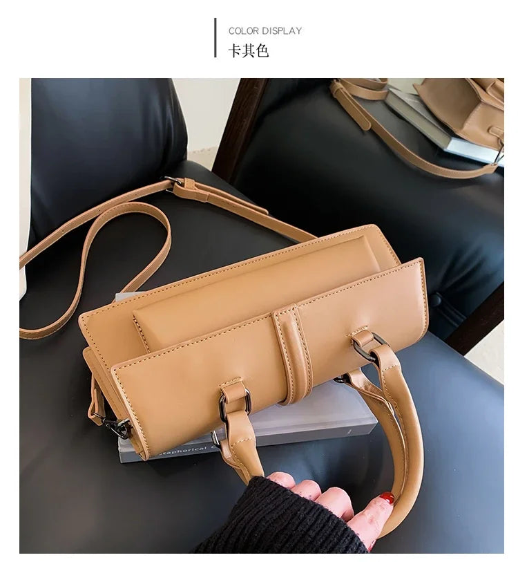 PU Leather Solid Women's Crossbody Bags Ladies Bags on Sale 2024 High Quality Fashion Zipper Locomotive Style Bolsas Femininas
