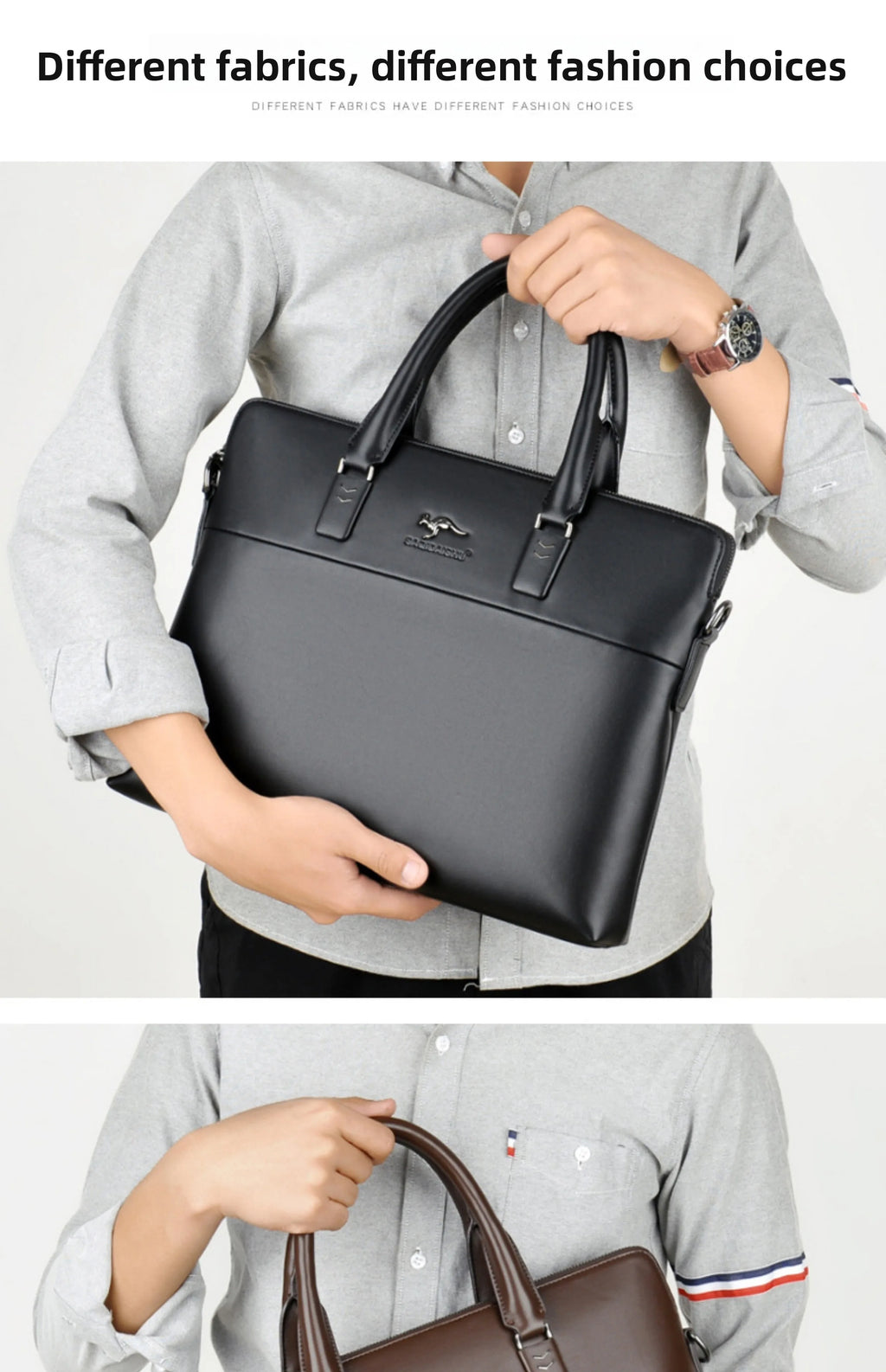 Briefcase men's genuine leather business men's bag handbag single shoulder large capacity casual cowhide crossbody computer bag