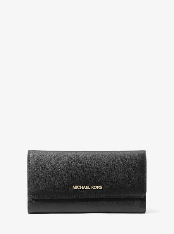 Michael Kors | Jet Set Travel Crossgrain Leather Tri-Fold Wallet