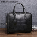 Genuine Leather Bag Men's briefcase High Quality Business handbag Real Cowhide Leather Crocodile pattern Tote Bag