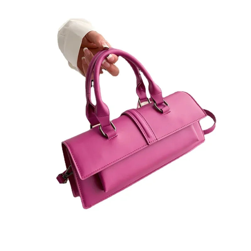 PU Leather Solid Women's Crossbody Bags Ladies Bags on Sale 2024 High Quality Fashion Zipper Locomotive Style Bolsas Femininas