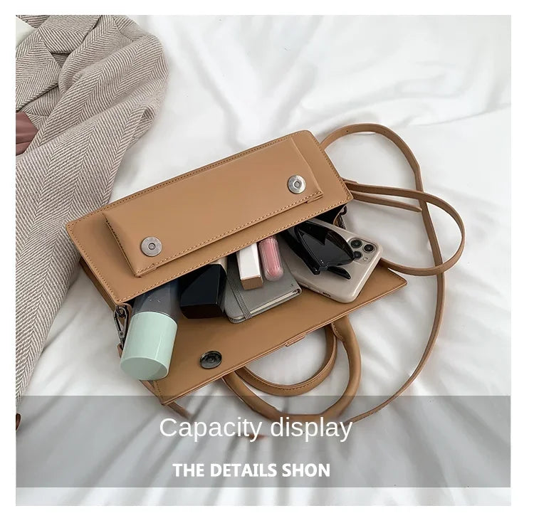 PU Leather Solid Women's Crossbody Bags Ladies Bags on Sale 2024 High Quality Fashion Zipper Locomotive Style Bolsas Femininas