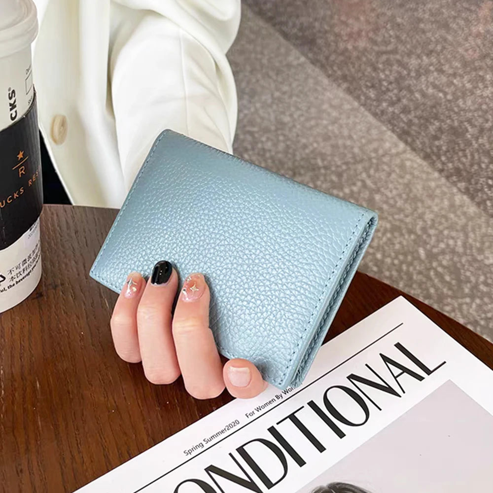 Cowhide Luxury Business Card Holder Engraving Fashion Simple Card Wallet Personalized Woman Man Card Bag Casual Coin Purse Gift